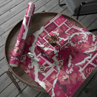 Hawaii Japanese Culture Pink Wrapping Paper Spring Cranes Aloha Pattern
