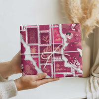Hawaii Japanese Culture Pink Wrapping Paper Spring Cranes Aloha Pattern