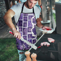Hawaii Japanese Culture Purple Apron Spring Cranes Aloha Pattern