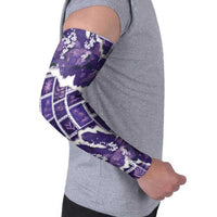Hawaii Japanese Culture Purple Arm Sleeves Spring Cranes Aloha Pattern