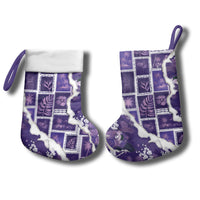 Hawaii Japanese Culture Purple Christmas Stocking Spring Cranes Aloha Pattern LT01 - Polynesian Pride