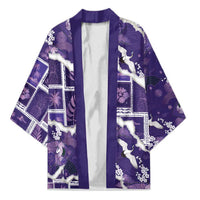 Hawaii Japanese Culture Purple Kimono Spring Cranes Aloha Pattern
