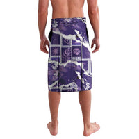 Hawaii Japanese Culture Purple Lavalava Spring Cranes Aloha Pattern