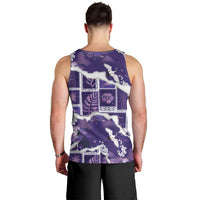 Hawaii Japanese Culture Purple Men Tank Top Spring Cranes Aloha Pattern