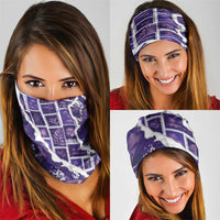 Hawaii Japanese Culture Purple Neck Gaiter Spring Cranes Aloha Pattern