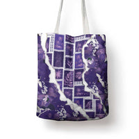 Hawaii Japanese Culture Purple Tote Bag Spring Cranes Aloha Pattern