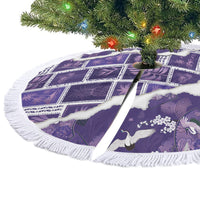 Hawaii Japanese Culture Purple Tree Skirt Spring Cranes Aloha Pattern LT01 - Polynesian Pride