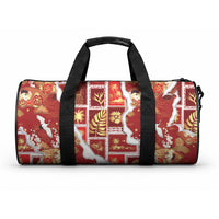 Hawaii Japanese Culture Red Duffle Bag Spring Cranes Aloha Pattern