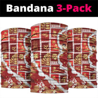Hawaii Japanese Culture Red Neck Gaiter Spring Cranes Aloha Pattern
