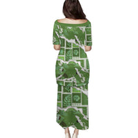 Hawaii Japanese Culture Sage Green Family Matching Puletasi and Hawaiian Shirt Spring Cranes Aloha Pattern LT01 - Polynesian Pride