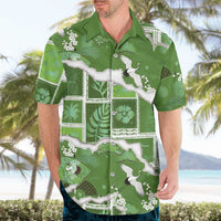 Hawaii Japanese Culture Sage Green Hawaiian Shirt Spring Cranes Aloha Pattern LT01 - Polynesian Pride