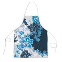 Blue Hibiscus Plumeria Floral Apron - Polynesian Pride
