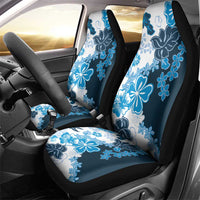 Blue Hibiscus Plumeria Floral Car Seat Cover - Polynesian Pride