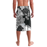 Gray Scale Hibiscus Plumeria Floral Lavalava - Polynesian Pride