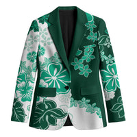 Green Hibiscus Plumeria Floral Blazer LT01 Unisex Green - Polynesian Pride