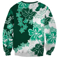 Green Hibiscus Plumeria Floral Sweatshirt - Polynesian Pride