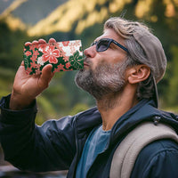 Green Orange Hibiscus Plumeria Floral 4 in 1 Can Cooler Tumbler - Polynesian Pride