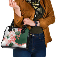 Green Orange Hibiscus Plumeria Floral Shoulder Handbag - Polynesian Pride