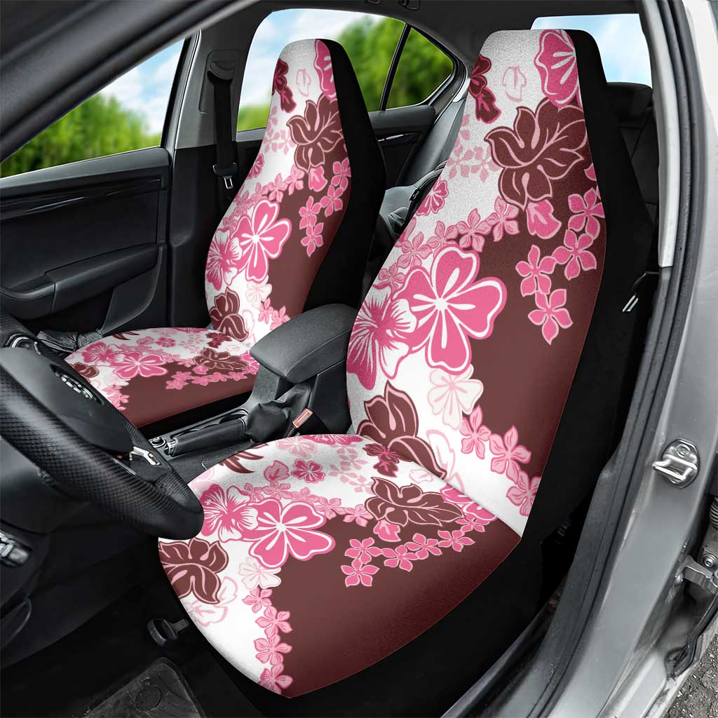 Pink Hibiscus Plumeria Floral Car Seat Cover - Polynesian Pride