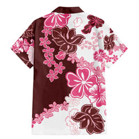 Pink Hibiscus Plumeria Floral Family Matching Mermaid Dress and Hawaiian Shirt LT01 - Polynesian Pride