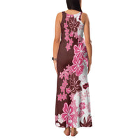 Pink Hibiscus Plumeria Floral Family Matching Tank Maxi Dress and Hawaiian Shirt LT01 - Polynesian Pride