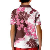 Pink Hibiscus Plumeria Floral Kid Polo Shirt - Polynesian Pride