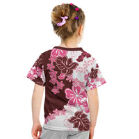 Pink Hibiscus Plumeria Floral Kid T Shirt - Polynesian Pride