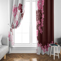 Pink Hibiscus Plumeria Floral Window Curtain LT01 - Polynesian Pride