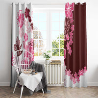 Pink Hibiscus Plumeria Floral Window Curtain LT01 - Polynesian Pride