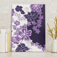 Purple Hibiscus Plumeria Floral Canvas Wall Art - Polynesian Pride