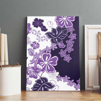 Purple Hibiscus Plumeria Floral Canvas Wall Art - Polynesian Pride