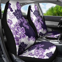 Purple Hibiscus Plumeria Floral Car Seat Cover - Polynesian Pride