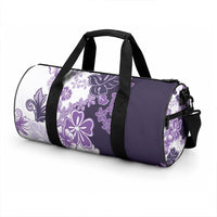Purple Hibiscus Plumeria Floral Duffle Bag