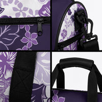 Purple Hibiscus Plumeria Floral Duffle Bag