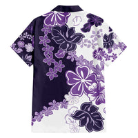 Purple Hibiscus Plumeria Floral Family Matching Summer Maxi Dress and Hawaiian Shirt LT01 - Polynesian Pride