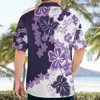 Purple Hibiscus Plumeria Floral Hawaiian Shirt - Polynesian Pride