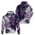 Purple Hibiscus Plumeria Floral Hoodie - Polynesian Pride