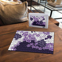 Purple Hibiscus Plumeria Floral Puzzle LT01 - Polynesian Pride
