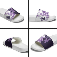 Purple Hibiscus Plumeria Floral Slide Sandals - Polynesian Pride