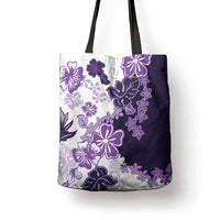 Purple Hibiscus Plumeria Floral Tote Bag LT01 - Polynesian Pride