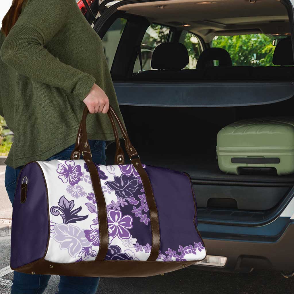 Purple Hibiscus Plumeria Floral Travel Bag - Polynesian Pride