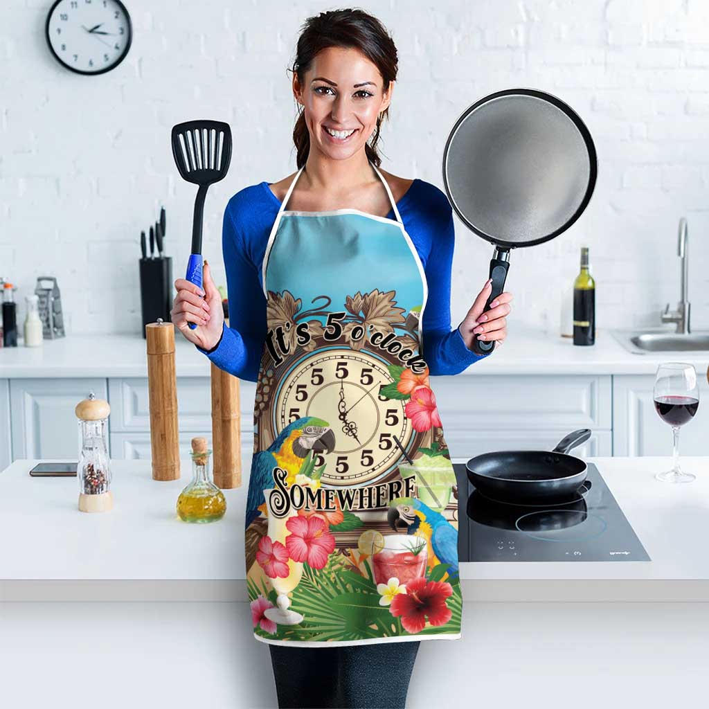 It's 5 o'clock Somewhere Apron Hawaiian Tropical Parrots - Polynesian Pride