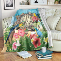 It's 5 o'clock Somewhere Blanket Hawaiian Tropical Parrots - Polynesian Pride