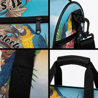It's 5 o'clock Somewhere Duffle Bag Hawaiian Tropical Parrots