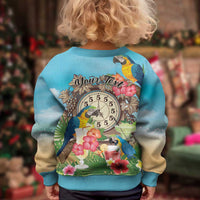 It's 5 o'clock Somewhere Kid Ugly Christmas Sweater Hawaiian Tropical Parrots - Polynesian Pride