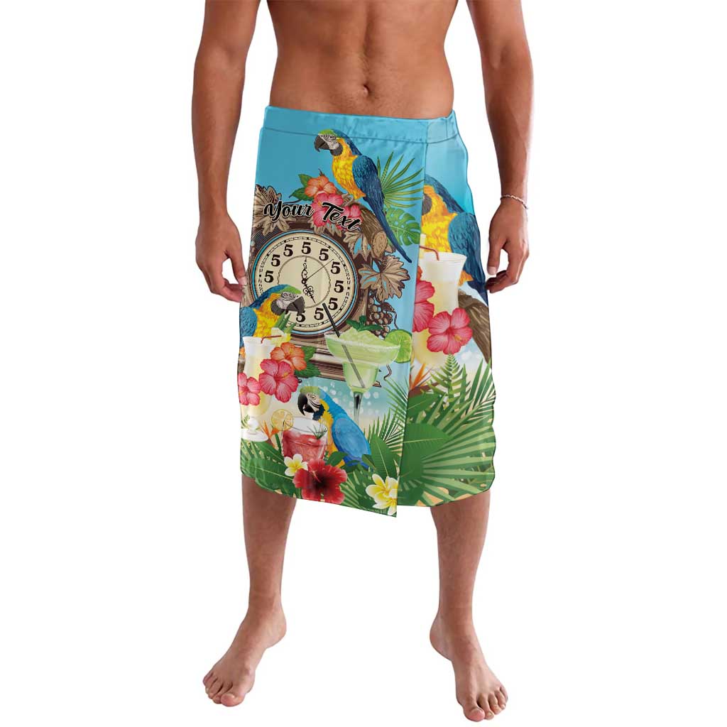 Personalized It's 5 o'clock Somewhere Lavalava Hawaiian Tropical Parrots - Polynesian Pride