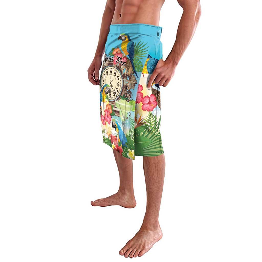 Personalized It's 5 o'clock Somewhere Lavalava Hawaiian Tropical Parrots - Polynesian Pride