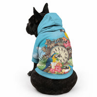Personalized It's 5 o'clock Somewhere Pet Hoodie Hawaiian Tropical Parrots