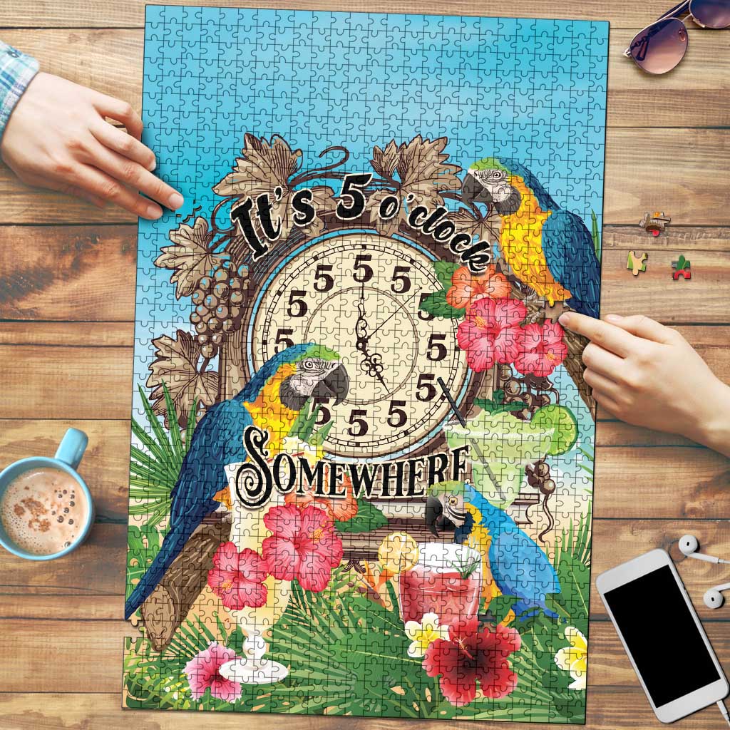 It's 5 o'clock Somewhere Puzzle Hawaiian Tropical Parrots - Polynesian Pride