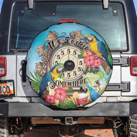 It's 5 o'clock Somewhere Spare Tire Cover Hawaiian Tropical Parrots - Polynesian Pride
